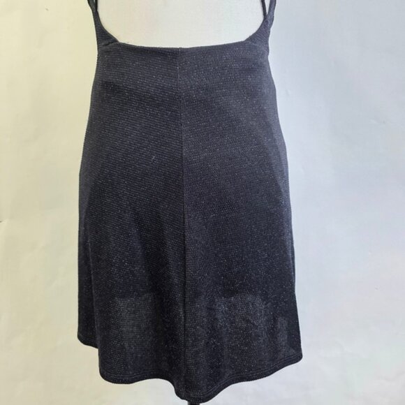 Reformation sparkly Plunge neck line Crisscross back party mini dress - Picture 3 of 5